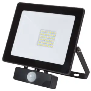 Projecteur plat noir 30w led avec radar