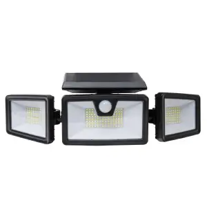 Projecteur solaire 3 têtes (132 LED - 550 lumens) WERKA PRO