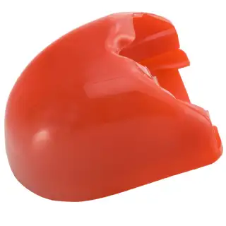 Protège embout tête d'attelage universel en PVC rouge 