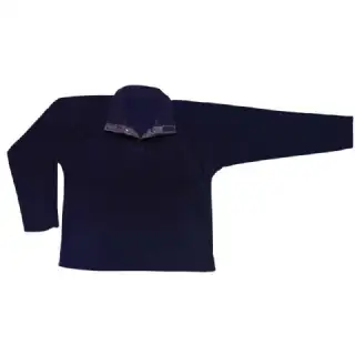 Pull polaire bleu uni