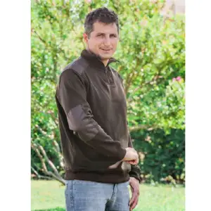 Pull polaire marron