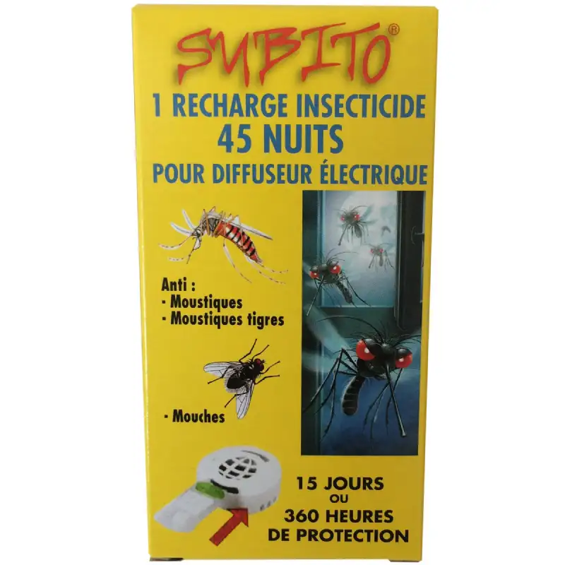 Recharge insecticide anti moustiques pour diffuseur