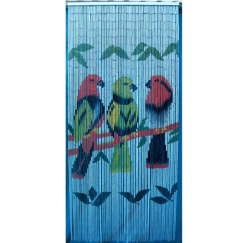 Rideau bambou 90x200cm motif oiseaux