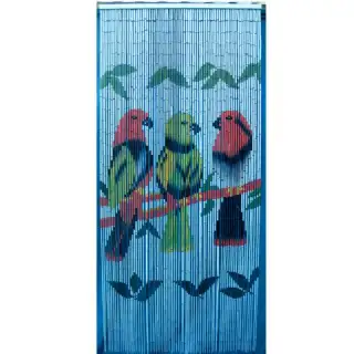 Rideau bambou 90x200cm motif oiseaux