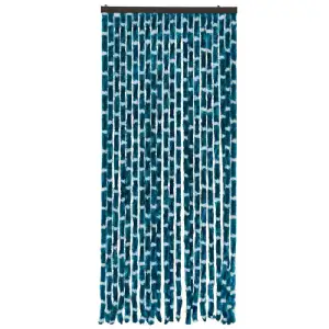 Rideau chenille bleu et blanc (90x220cm) WERKA PRO