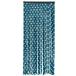 Rideau chenille bleu et blanc (90x220cm) WERKA PRO