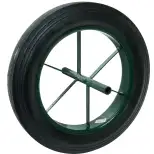 Roue increvable 15'' (385 x 66) Pneu dur et axe 20mm