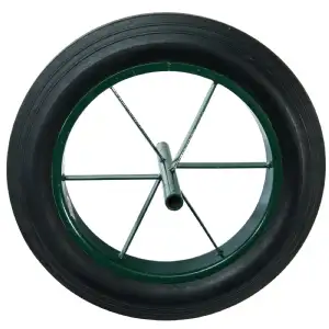 Roue increvable 15'' (385 x 66) Pneu dur et axe 20mm