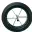 Roue increvable 15'' (385 x 66) Pneu dur et axe 20mm