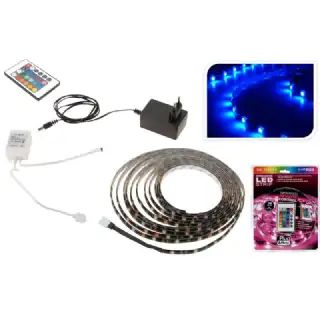 Bande 150 Led's multicolores, 5 m + télécommande