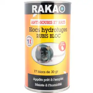 Anti souris et rats bloc hydrofuge 17pc