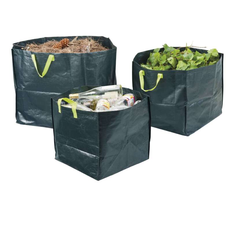 Sacs à déchets verts pour jardin. 3 tailles, Résistants avec