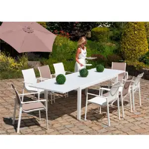 Salon de jardin table+8 chaises valencia