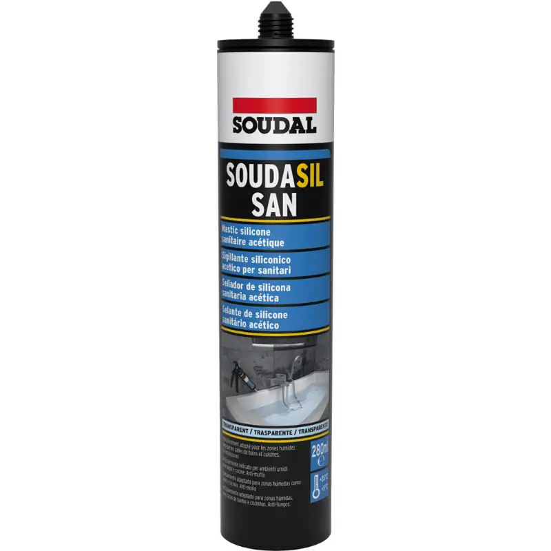 Cartouche sanitaire transparent 280ml Soudal