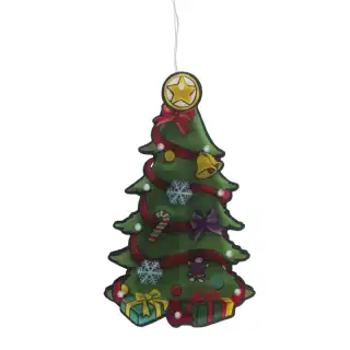 Sapin lumineux à pile 9LED (15 x 25 x 2,6 cm)