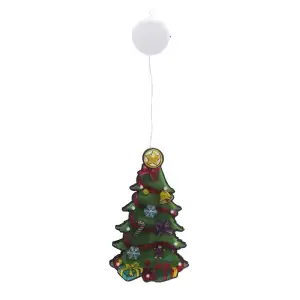 Sapin lumineux à pile 9LED (15 x 25 x 2,6 cm)