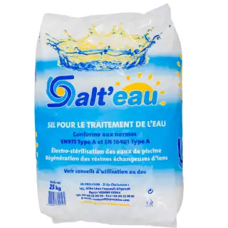 Sel pour traitement de l'eau de piscine (sac de 25kg)