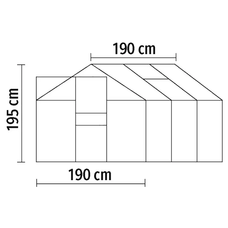 Serre de jardin en aluminium WERKA PRO (3,6m² )