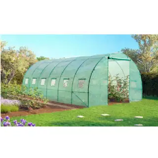 Serre tunnel de jardin 18m² 3x6 mètres