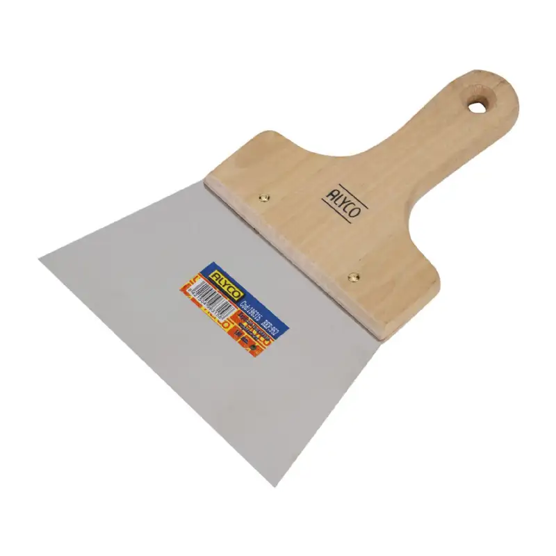 Spatule inox manche en bois 160 mm