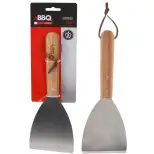 Spatule  en acier inoxydable avec manche en bois 33 cm - BBQ