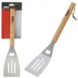 Spatule de barbecue en acier inoxydable avec manche en bois 41 cm - BBQ