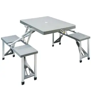 Table pliante pieds en aluminium 4 places