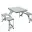 Table pliante pieds en aluminium 4 places