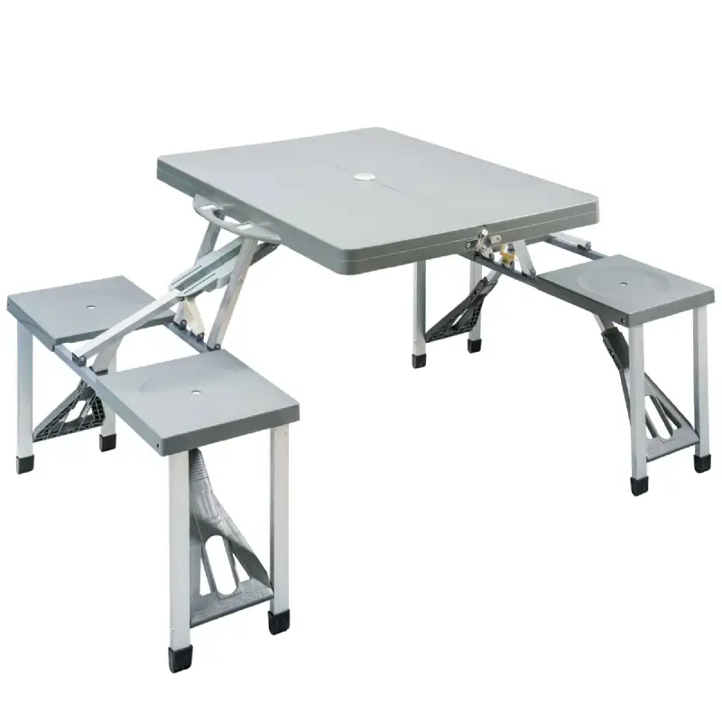 Table pliante pieds en aluminium 4 places