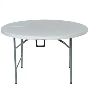 Table ronde d'appoint pliante de 122 cm de diamètre 