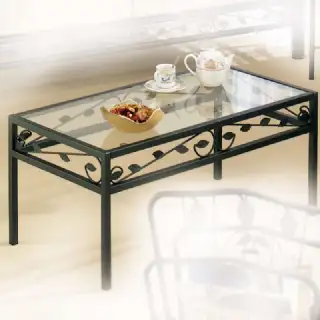 Table salon dessus verre