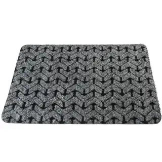 Tapis chevron gris et noir de 40 x 60 cm