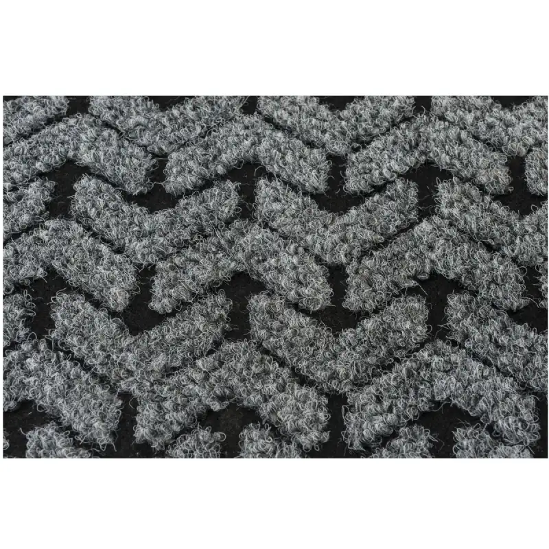 Tapis chevron gris et noir de 40 x 60 cm