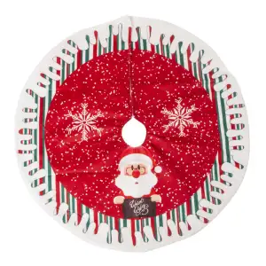 Tapis de sapin Papa Noël rouge Ø78cm