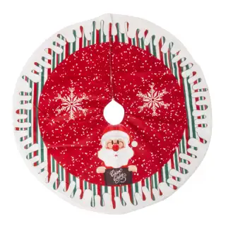 Tapis de sapin Papa Noël rouge Ø78cm