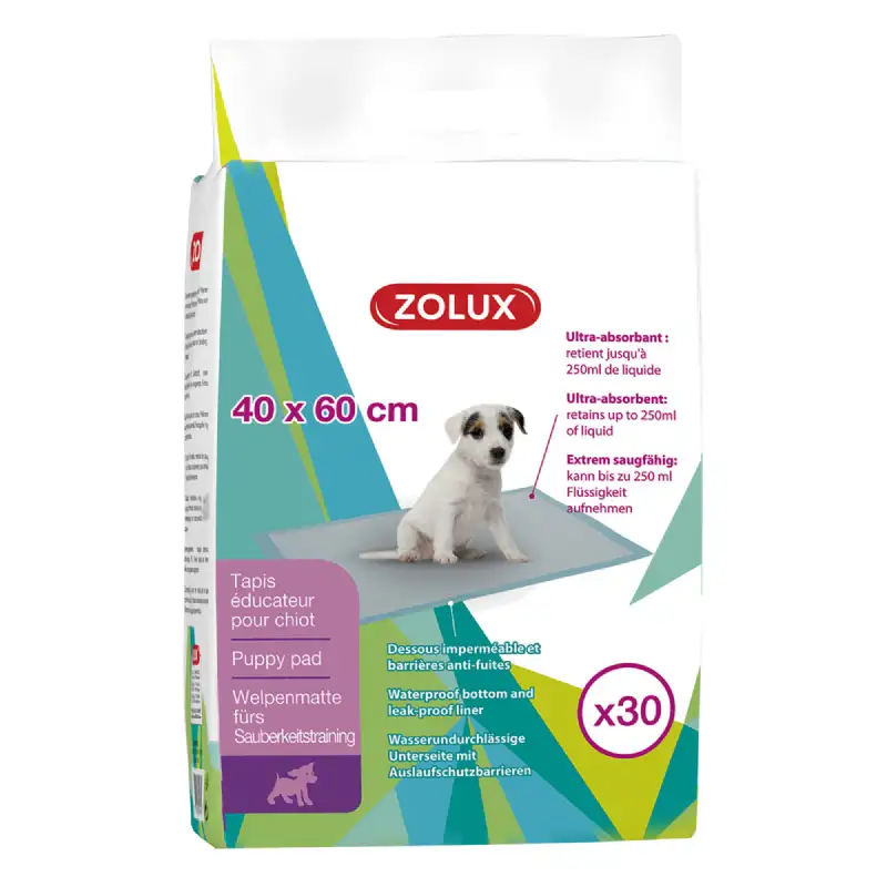 Tapis éducateur pour chiot  Ultra-absorbant 40x60cm (x 30) - ZOLUX 