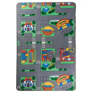 Tapis de jeu circuit petites voitures (100x150cm) 