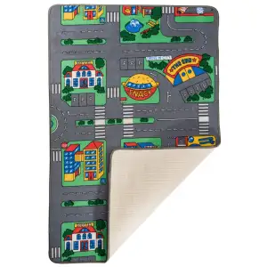 Tapis de jeu circuit petites voitures (100x150cm) 