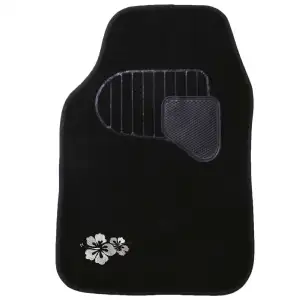 Tapis voiture moquette hibiscus 4pièces