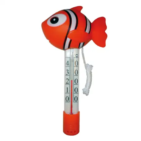 Thermomètre piscine poisson clown rouge