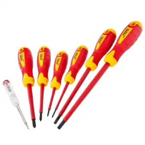 Tournevis isolés les 6 pcs + 1 testeur