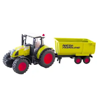 Tracteur avec benne agricole