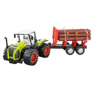 Tracteur avec remorque de bois 76cm