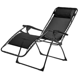 Fauteuil transat L 156cm couleur anthracite