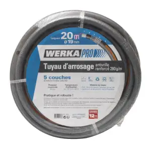 Tuyau d'arrosage antivrille 280 g WERKA PRO