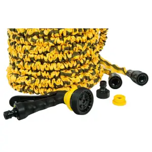 Tuyau extensible 25m jaune WERKA PRO avec pistolet