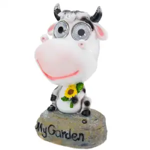 Vache solaire 2 leds 11.8x10.5x18cm