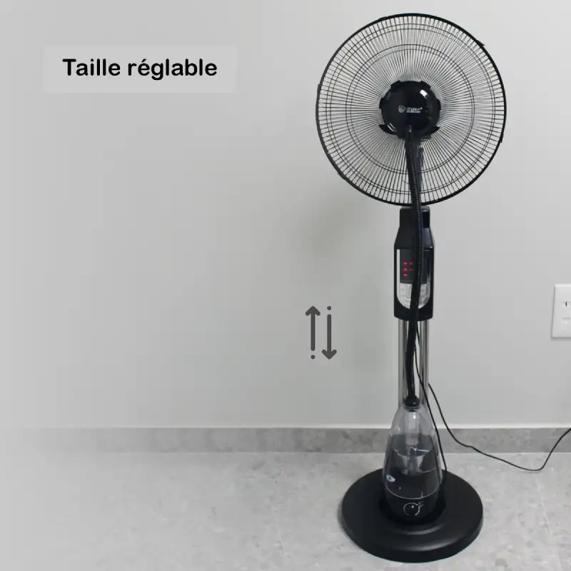 Ventilateur brumisateur avec pied + télécommande