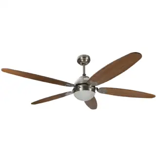 Ventilateur de plafond avec éclairage 5 pales marron 