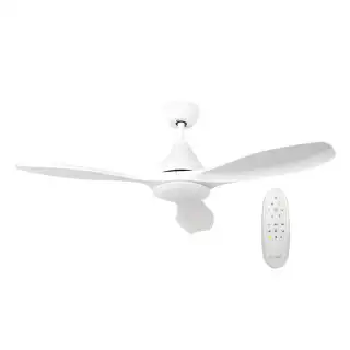 Ventilateur de plafond blanc Ø117cm avec bloc lampes LED